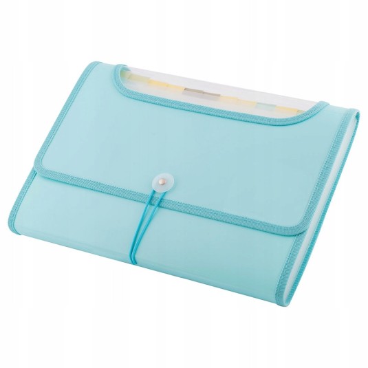 Teczka harmonijka A4 d.rect 5590 12 przegr miętowa