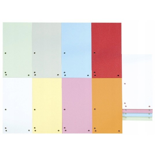 Przekładki do segregatora 1/3 A4 czerwone 100 szt.