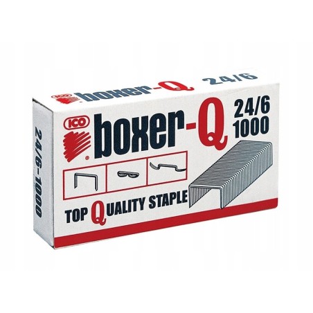 Zszywki 24/6 ICO BOXER do zszywacza 1000 szt.