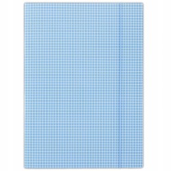 Teczka z gumką A4 DONAU niebieska w kratkę 400g/m2