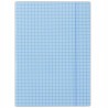 Teczka z gumką A4 DONAU niebieska w kratkę 400g/m2