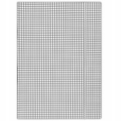 Teczka z gumką A4 DONAU biała w kratkę 400g/m2