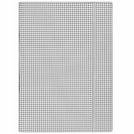 Teczka z gumką A4 DONAU biała w kratkę 400g/m2