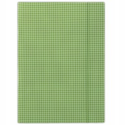 Teczka z gumką A4 DONAU zielona w kratkę 400g/m2