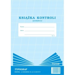 Druk książka kontroli przedsiębiorcy A4 pionowa