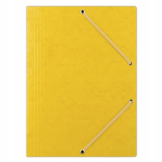 Teczka preszpanowa z gumką DONAU A4 żółta