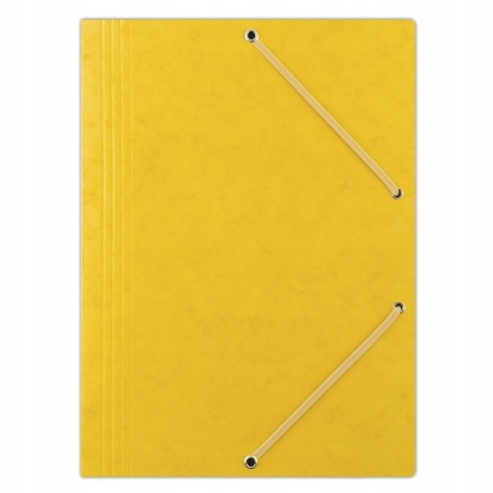 Teczka preszpanowa z gumką DONAU A4 żółta
