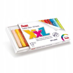 Kredki pastele olejne PENTEL XXL 12 kolorów