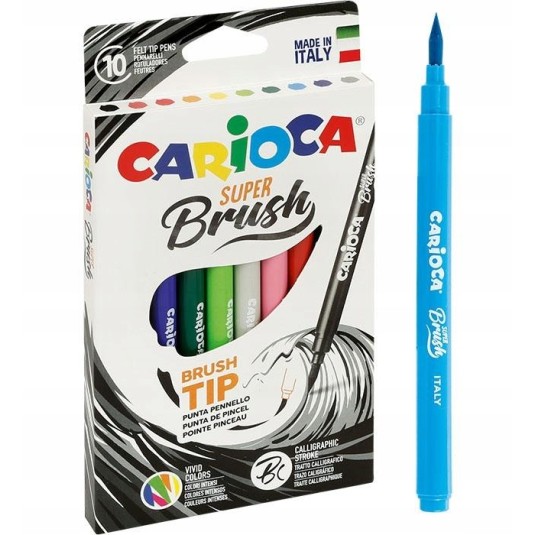Pisaki Carioca BRUSH TIP 10 kol. kaligrafia 42937