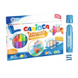 Farby tempera w sztyfcie Carioca Temperello 24 kol