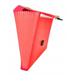 Teczka A4 13 przegródek TETIS rączka czerwona