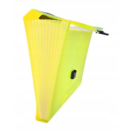Teczka A4 13 przegródek TETIS rączka żółta
