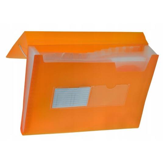 Teczka harmonijka TETIS A4 13 przegródek pomarańcz