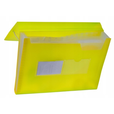 Teczka harmonijka TETIS A4 13 przegródek żółta