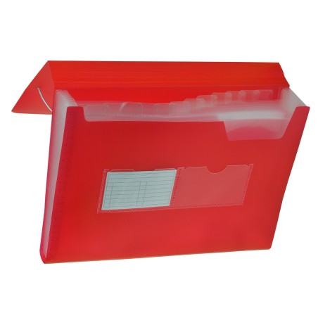 Teczka harmonijka TETIS A4 13 przegródek czerwona