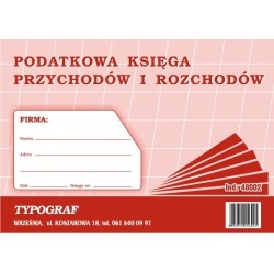 Druk podatkowa księga przychodów i rozchodów A5