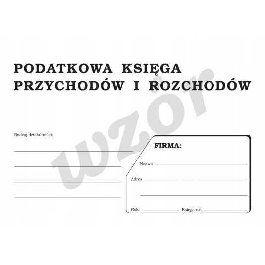 Druk podatkowa księga przychodów i rozchodów A5