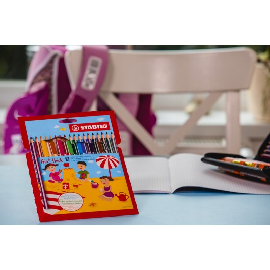 Kredki STABILO Trio grube trójkątne 12 kolorów