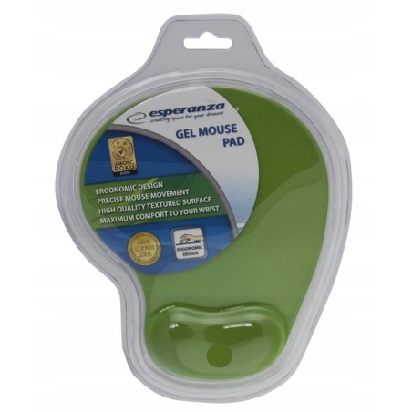 Żelowa podkładka pod mysz nadgarstek zielona ergo