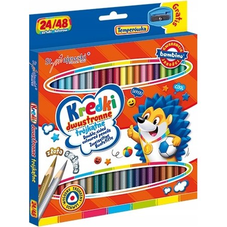 BAMBINO kredki trójkątne dwustronne 24/48 kolorów
