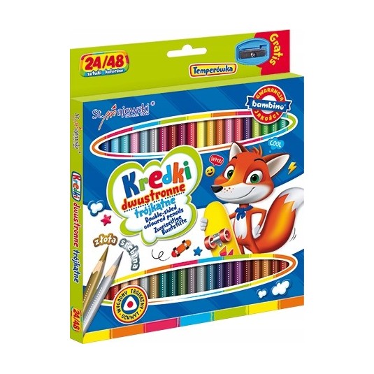 BAMBINO kredki trójkątne dwustronne 24/48 kolorów