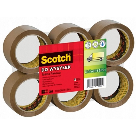 Taśma pakowa do wysyłek Hot-melt 50mm 66m 1 rolka