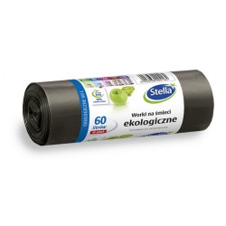 Worki na śmieci Stella Pack ekologiczne 60 l czarne
