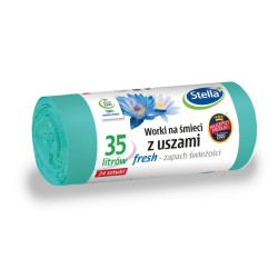 Worki na śmieci Stella 35L/24 zielone rfesh z uszami