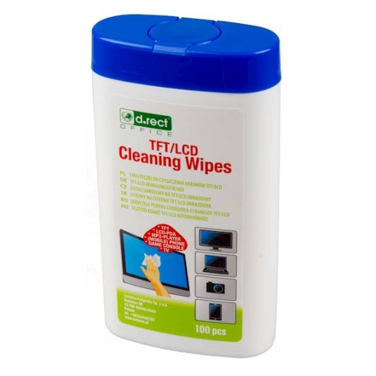 Chusteczki D.Rect do ekranów TFT/LCD 100 sztuk