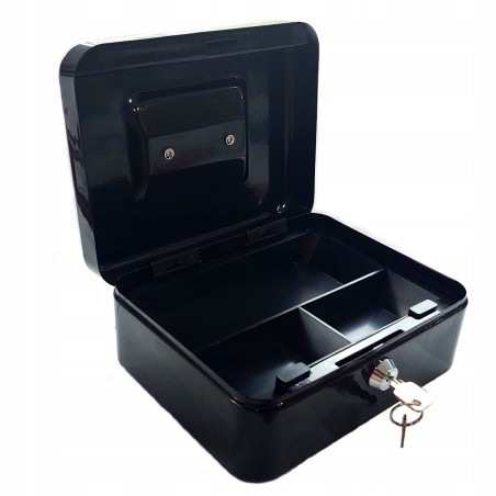 Kasetka na pieniądze metalowa 90x160x200 mm czarna