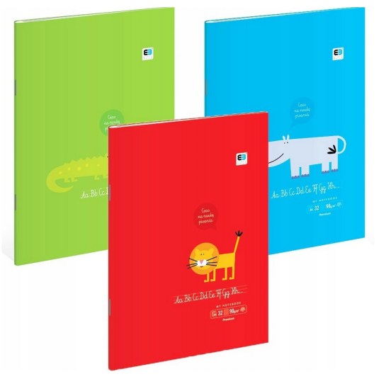 Zeszyt A4 w 3 linię INTERDRUK 32 kartki