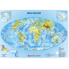 DWUSTRONNA PODKŁADKA NA BIURKO Z MAPĄ ŚWIATA