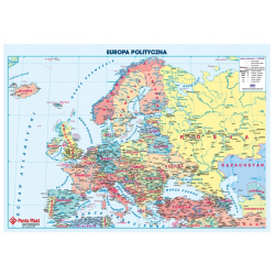 DWUSTRONNA PODKŁADKA NA BIURKO Z MAPĄ EUROPY