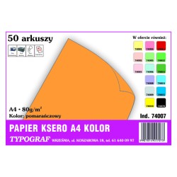 Papier ksero A4 80g pomarańczowy  op. 50ark