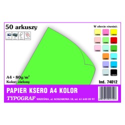 Papier ksero A4 80g zielony 50ark