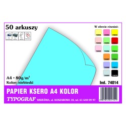 Papier ksero A4 80g niebieski 50ark
