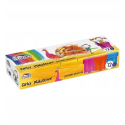 Farby plakatowe FIORELLO szkolne zmywalne 12 kol.