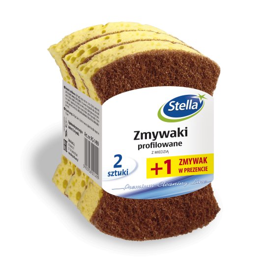 Zmywak profilowane z miedzią 2+1 Stella