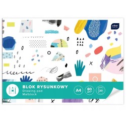 Blok rysunkowy dla dzieci A4 biały 20 kartek 80g/m