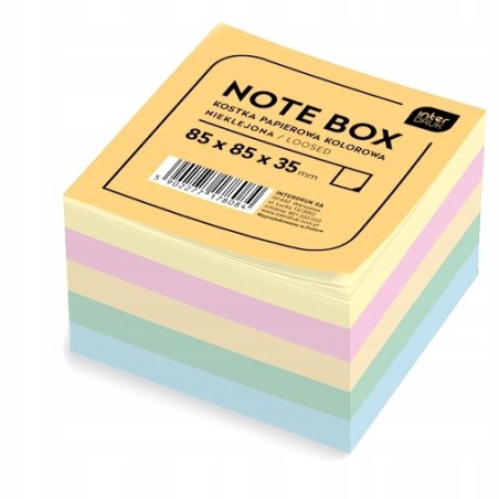 Karteczki kostka kolor 85x85 nieklejona blok 35 mm