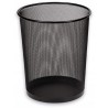 Kosz metalowy siatka czarny duży na papier śmieci