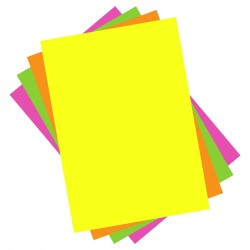 Papier kolorowy neon A4 xero 80g 4 kolory 100 ark.