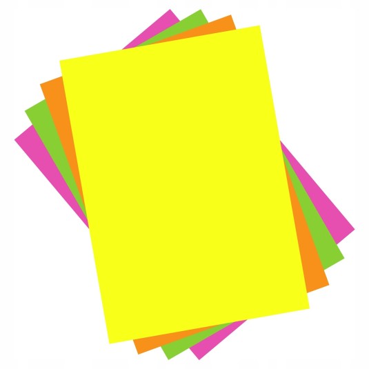 Papier kolorowy neon A4 xero 80g 4 kolory 100 ark.