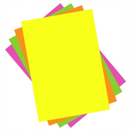 Papier kolorowy neon A4 xero 80g 4 kolory 100 ark.